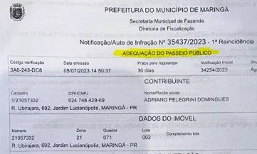Notificação PMM - Passeio